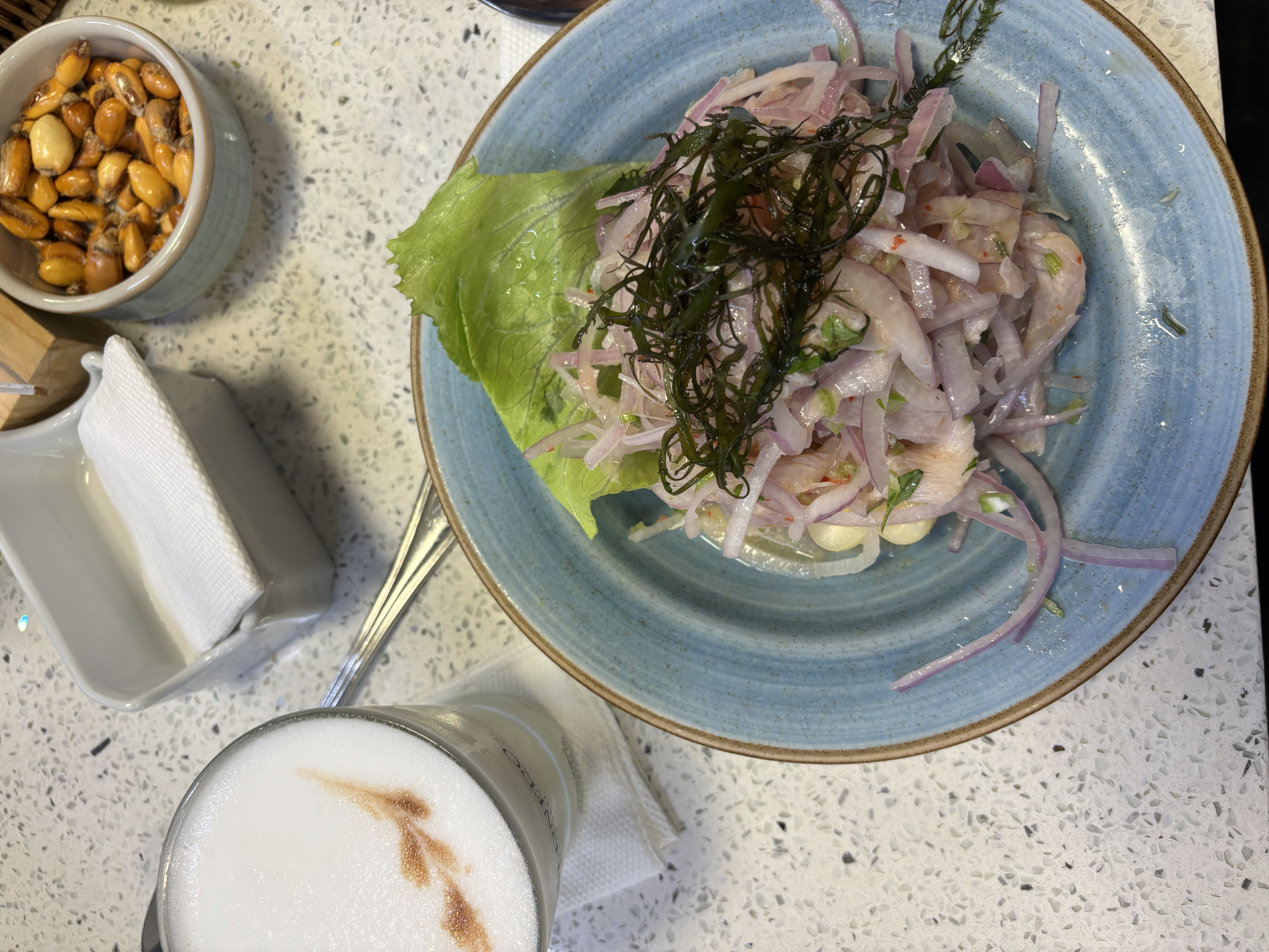 Lima, Ceviche und die längste Welle - puristische Ceviche mit Pisco Sour